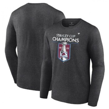 Men's Colorado Avalanche Heathered Charcoal 2022 Stanley Cup Champions Locker Room Long Sleeve T-Shirt Men's Colorado Avalanche Heathered Charcoal 2022 Stanley Cup Champions Locker Room Long Sleeve T-Shirt