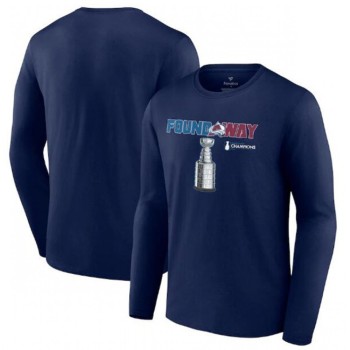 Men's Colorado Avalanche Navy 2022 Stanley Cup Champions Celebration Long Sleeve T-Shirt Men's Colorado Avalanche Navy 2022 Stanley Cup Champions Celebration Long Sleeve T-Shirt