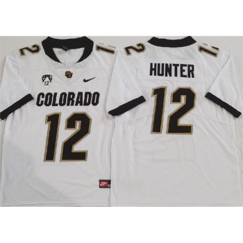 Men's Colorado Buffaloes #12 Travis Hunter White 2023 With PAC-12 Patch Stitched Football Jersey Men's Colorado Buffaloes #12 Travis Hunter White 2023 With PAC-12 Patch Stitched Football Jersey