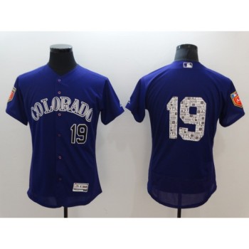 Men's Colorado Rockies #19 Charlie Blackmon Purple 2018 Spring Training Flexbase Stitched MLB Jersey Men's Colorado Rockies #19 Charlie Blackmon Purple 2018 Spring Training Flexbase Stitched MLB Jersey