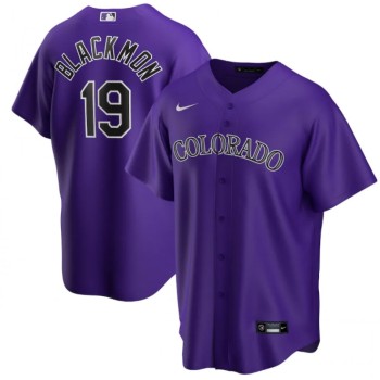Men's Colorado Rockies #19 Charlie Blackmon Purple Cool Base Stitched MLB Jersey Men's Colorado Rockies #19 Charlie Blackmon Purple Cool Base Stitched MLB Jersey