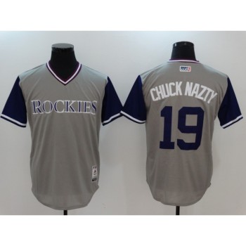 Men's Colorado Rockies #19 Charlie Blackmon 