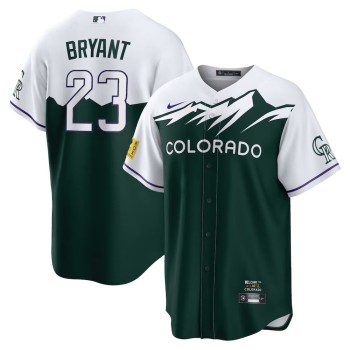 Men's Colorado Rockies #23 Kris Bryant 2022 Green City Connect Stitched Baseball Jersey Men's Colorado Rockies #23 Kris Bryant 2022 Green City Connect Stitched Baseball Jersey