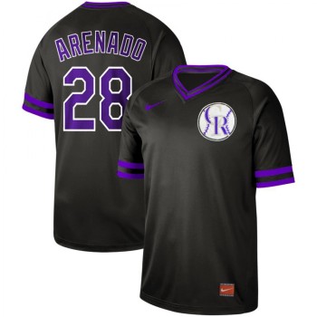 Men's Colorado Rockies #28 Nolan Arenado Black Cooperstown Collection Legend Stitched MLB Jersey Men's Colorado Rockies #28 Nolan Arenado Black Cooperstown Collection Legend Stitched MLB Jersey