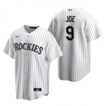 Men's Colorado Rockies #9 Connor Joe White Stitched Baseball Jersey Men's Colorado Rockies #9 Connor Joe White Stitched Baseball Jersey