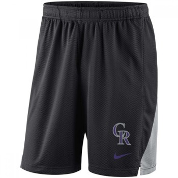 Men's Colorado Rockies Black Franchise Performance Shorts Men's Colorado Rockies Black Franchise Performance Shorts