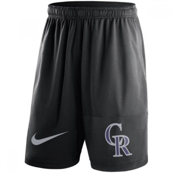 Men's Colorado Rockies Black Dry Fly Shorts Men's Colorado Rockies Black Dry Fly Shorts