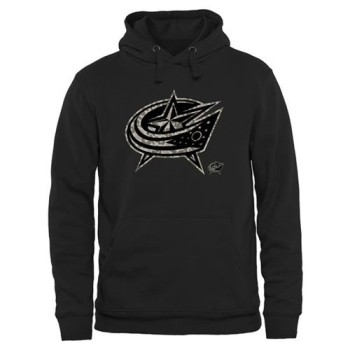Men's Columbus Blue Jackets Black Rink Warrior Pullover Hoodie Men's Columbus Blue Jackets Black Rink Warrior Pullover Hoodie