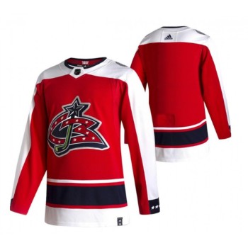 Men's Columbus Blue Jackets Blank 2020-21 Red Reverse Retro Stitched Jersey Men's Columbus Blue Jackets Blank 2020-21 Red Reverse Retro Stitched Jersey