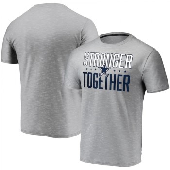 Men's Dallas CowboysGrey Stronger Together T-Shirt Men's Dallas CowboysGrey Stronger Together T-Shirt
