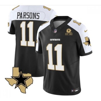 Men's Dallas Cowboys #11 Micah Parsons 2023 F.U.S.E. Black/White With Established In 1960 Patch Stitched Football Jersey Men's Dallas Cowboys #11 Micah Parsons 2023 F.U.S.E. Black/White With Established In 1960 Patch Stitched Football Jersey