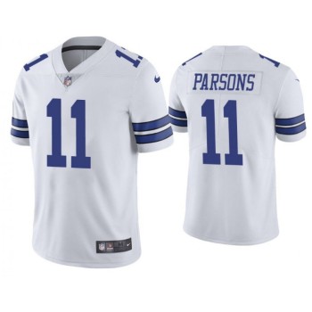 Men's Dallas Cowboys #11 Micah Parsons White 2021 NFL Draft Vapor Limited Stitched Jersey Men's Dallas Cowboys #11 Micah Parsons White 2021 NFL Draft Vapor Limited Stitched Jersey