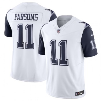Men's Dallas Cowboys #11 Micah Parsons White 2023 F.U.S.E. Vapor Limited Stitched Football Jersey Men's Dallas Cowboys #11 Micah Parsons White 2023 F.U.S.E. Vapor Limited Stitched Football Jersey