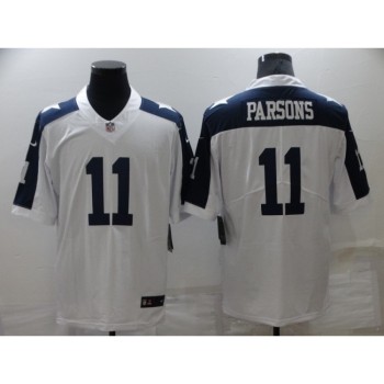 Men's Dallas Cowboys #11 Micah Parsons White/Navy Vapor Limited Stitched Jersey Men's Dallas Cowboys #11 Micah Parsons White/Navy Vapor Limited Stitched Jersey