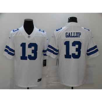 Men's Dallas Cowboys #13 Michael Gallup 2019 White Vapor Untouchable Limited Stitched NFL Jersey