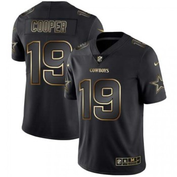 Men's Dallas Cowboys #19 Amari Cooper 2019 Black Gold Edition Stitched NFL Jersey Men's Dallas Cowboys #19 Amari Cooper 2019 Black Gold Edition Stitched NFL Jersey