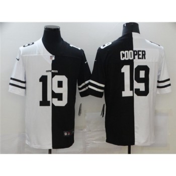 Men's Dallas Cowboys #19 Amari Cooper Black White Split 2020 Stitched Jersey Men's Dallas Cowboys #19 Amari Cooper Black White Split 2020 Stitched Jersey