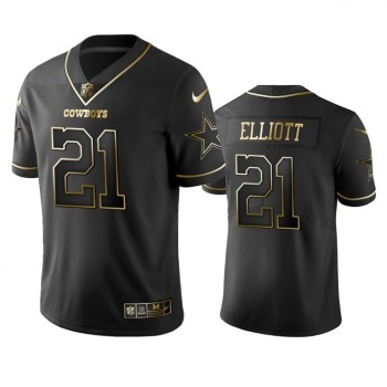 Men's Dallas Cowboys #21 Ezekiel Elliott Black 2019 Golden Edition Stitched NFL Jersey Men's Dallas Cowboys #21 Ezekiel Elliott Black 2019 Golden Edition Stitched NFL Jersey