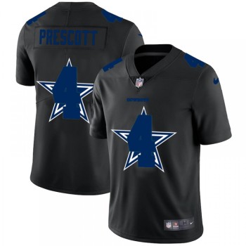 Men's Dallas Cowboys #4 Dak Prescott Black Shadow Logo Limited Stitched Jersey Men's Dallas Cowboys #4 Dak Prescott Black Shadow Logo Limited Stitched Jersey