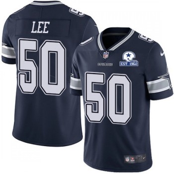 Men's Dallas Cowboys #50 Sean Lee Navy With Established In 1960 Patch Limited Stitched Jersey