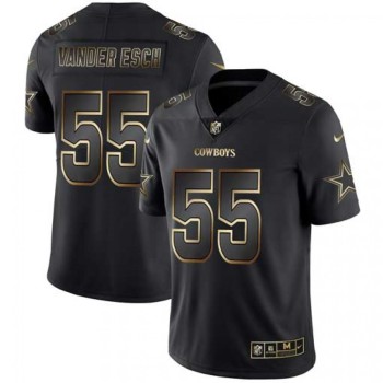 Men's Dallas Cowboys #55 Leighton Vander Esch 2019 Black Gold Edition Stitched NFL Jersey Men's Dallas Cowboys #55 Leighton Vander Esch 2019 Black Gold Edition Stitched NFL Jersey