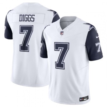 Men's Dallas Cowboys #7 Trevon Diggs White 2023 F.U.S.E. Vapor Limited Stitched Football Jersey Men's Dallas Cowboys #7 Trevon Diggs White 2023 F.U.S.E. Vapor Limited Stitched Football Jersey