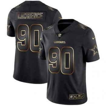 Men's Dallas Cowboys #90 Demarcus Lawrence 2019 Black Gold Edition Stitched NFL Jersey Men's Dallas Cowboys #90 Demarcus Lawrence 2019 Black Gold Edition Stitched NFL Jersey