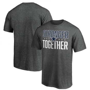 Men's Dallas Cowboys Heather Charcoal Stronger Together T-Shirt Men's Dallas Cowboys Heather Charcoal Stronger Together T-Shirt