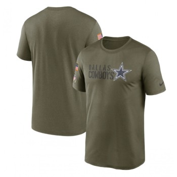 Men's Dallas Cowboys Olive 2022 Salute to Service Legend Team T-Shirt