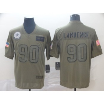 Men's Dallas Cowboys #90 Demarcus Lawrence 2019 Camo Salute To Service Limited Stitched NFL Jersey