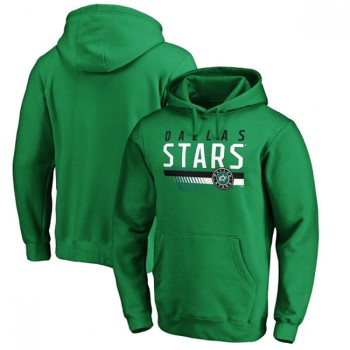 Men's Dallas Stars Green Staggered Stripe Pullover Hoodie Men's Dallas Stars Green Staggered Stripe Pullover Hoodie