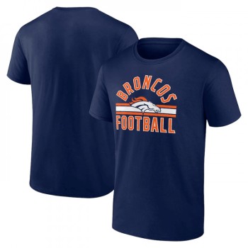 Men's Denver Broncos Navy Arch Stripe T-Shirt Men's Denver Broncos Navy Arch Stripe T-Shirt