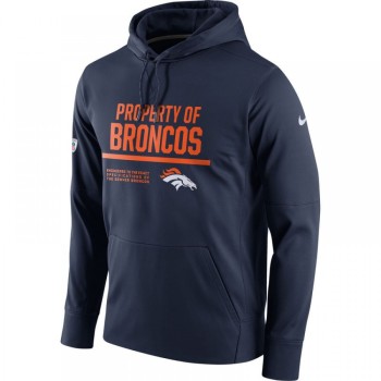 Men's Denver Broncos Navy Circuit Property Of Performance Pullover Hoodie Men's Denver Broncos Navy Circuit Property Of Performance Pullover Hoodie
