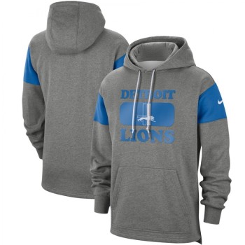 Men's Detroit Lions 2019 Grey Fan Gear Historic Pullover Hoodie Men's Detroit Lions 2019 Grey Fan Gear Historic Pullover Hoodie