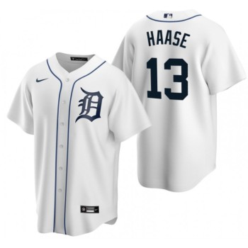 Men's Detroit Tigers #13 Eric Haase White Cool Base Stitched Jersey Men's Detroit Tigers #13 Eric Haase White Cool Base Stitched Jersey