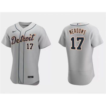 Men's Detroit Tigers #17 Austin Meadows Grey Flex Base Stitched Jersey Men's Detroit Tigers #17 Austin Meadows Grey Flex Base Stitched Jersey