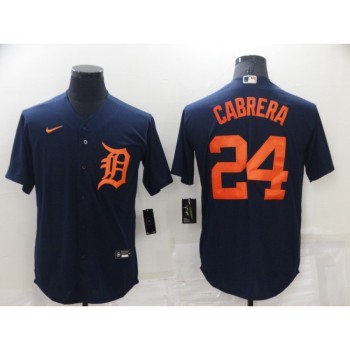 Men's Detroit Tigers #24 Miguel Cabrera Navy Cool Base Stitched Jersey Men's Detroit Tigers #24 Miguel Cabrera Navy Cool Base Stitched Jersey