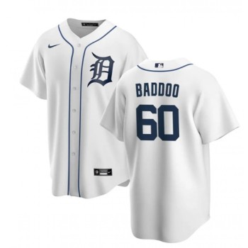 Men's Detroit Tigers #60 Akil Baddoo White Cool Base Stitched Jersey Men's Detroit Tigers #60 Akil Baddoo White Cool Base Stitched Jersey