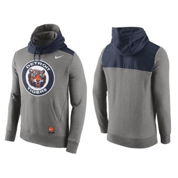 Men's Detroit Tigers Gray Cooperstown Collection Hybrid Pullover Hoodie_1 Men's Detroit Tigers Gray Cooperstown Collection Hybrid Pullover Hoodie_1