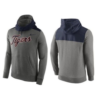 Men's Detroit Tigers Gray Cooperstown Collection Hybrid Pullover Hoodie Men's Detroit Tigers Gray Cooperstown Collection Hybrid Pullover Hoodie