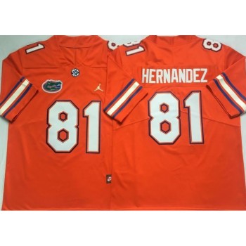 Men's Florida Gators #81 Aaron Hernandez Orange Jersey Men's Florida Gators #81 Aaron Hernandez Orange Jersey
