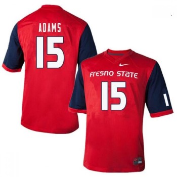 Men's Fresno State Bulldogs #15 Davante Adams Red Stitched Football Jersey Men's Fresno State Bulldogs #15 Davante Adams Red Stitched Football Jersey