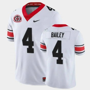 Men's Georgia Bulldogs #4 Champ Bailey White 40th Anniversary Limited Football Stitched Jersey Men's Georgia Bulldogs #4 Champ Bailey White 40th Anniversary Limited Football Stitched Jersey