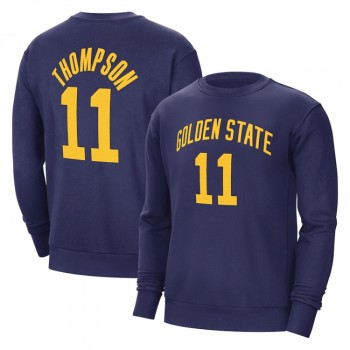 Men's Golden State Warriors #11 Klay Thompson Navy Long Sleeve T-Shirt Men's Golden State Warriors #11 Klay Thompson Navy Long Sleeve T-Shirt