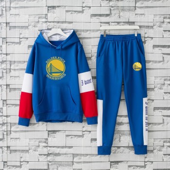 Men's Golden State Warriors 2019 Blue Tracksuits Hoodie Suit Men's Golden State Warriors 2019 Blue Tracksuits Hoodie Suit