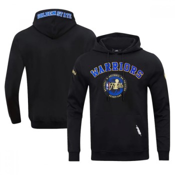 Men's Golden State Warriors 2021-2022 Black NBA Finals Champions French Terry Patch Pullover Hoodie Men's Golden State Warriors 2021-2022 Black NBA Finals Champions French Terry Patch Pullover Hoodie