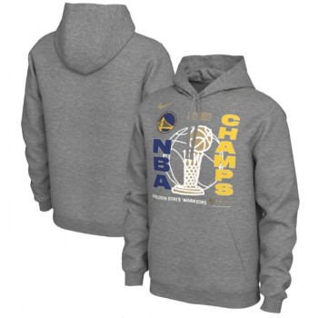 Men's Golden State Warriors 2021-2022 Grey NBA Finals Champions Locker Room Pullover Hoodie Men's Golden State Warriors 2021-2022 Grey NBA Finals Champions Locker Room Pullover Hoodie