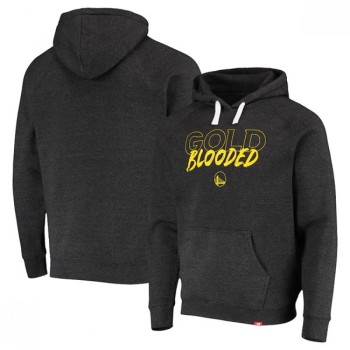Men's Golden State Warriors 2021-2022 Heathered Black Sportiqe Gold Blooded Olsen Tri-Blend Raglan Pullover Hoodie Men's Golden State Warriors 2021-2022 Heathered Black Sportiqe Gold Blooded Olsen Tri-Blend Raglan Pullover Hoodie