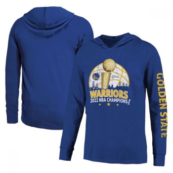 Men's Golden State Warriors 2021-2022 Royal NBA Finals Champions Triple Double Long Sleeve Hoodie T-Shirt Men's Golden State Warriors 2021-2022 Royal NBA Finals Champions Triple Double Long Sleeve Hoodie T-Shirt