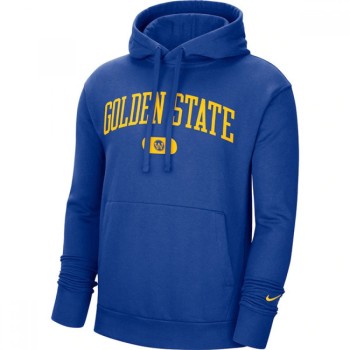 Men's Golden State Warriors 2021 Blue Heritage Essential Pullover Hoodie Men's Golden State Warriors 2021 Blue Heritage Essential Pullover Hoodie